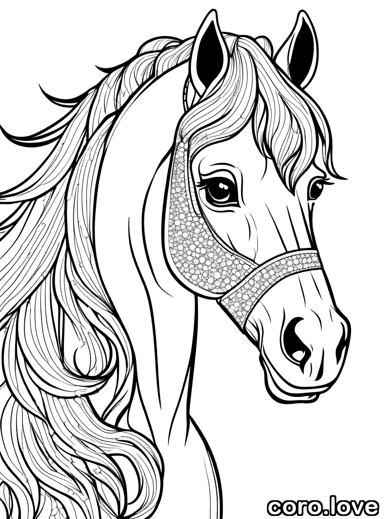 horse coloring page - Horse