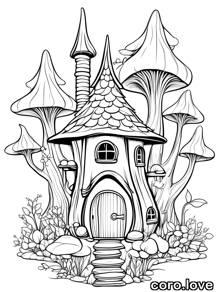 house coloring page - House