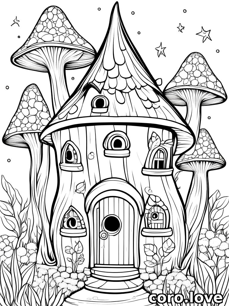 House coloring page - House