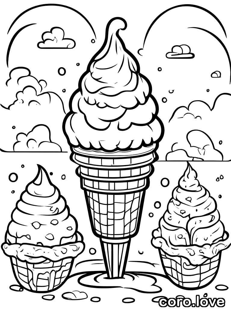 ice_cream coloring page - Ice Cream