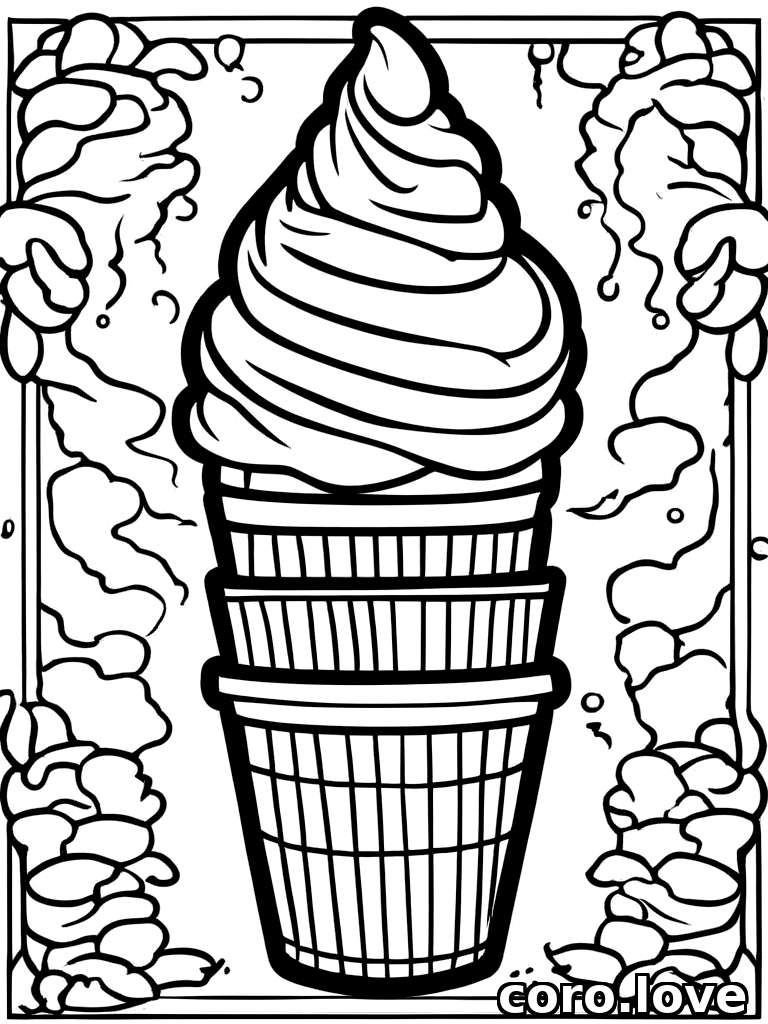 ice_cream coloring page - Ice Cream