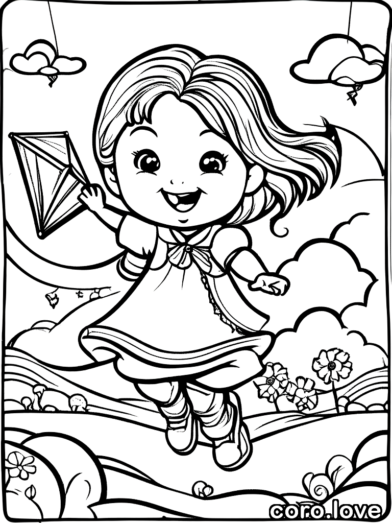 kite coloring page - Kite