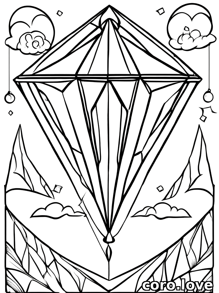 kite coloring page - Kite