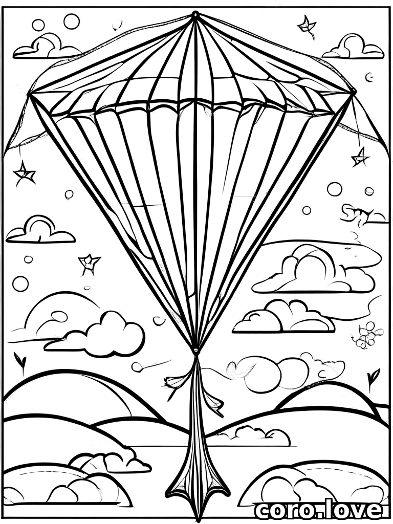 kite coloring page - Kite