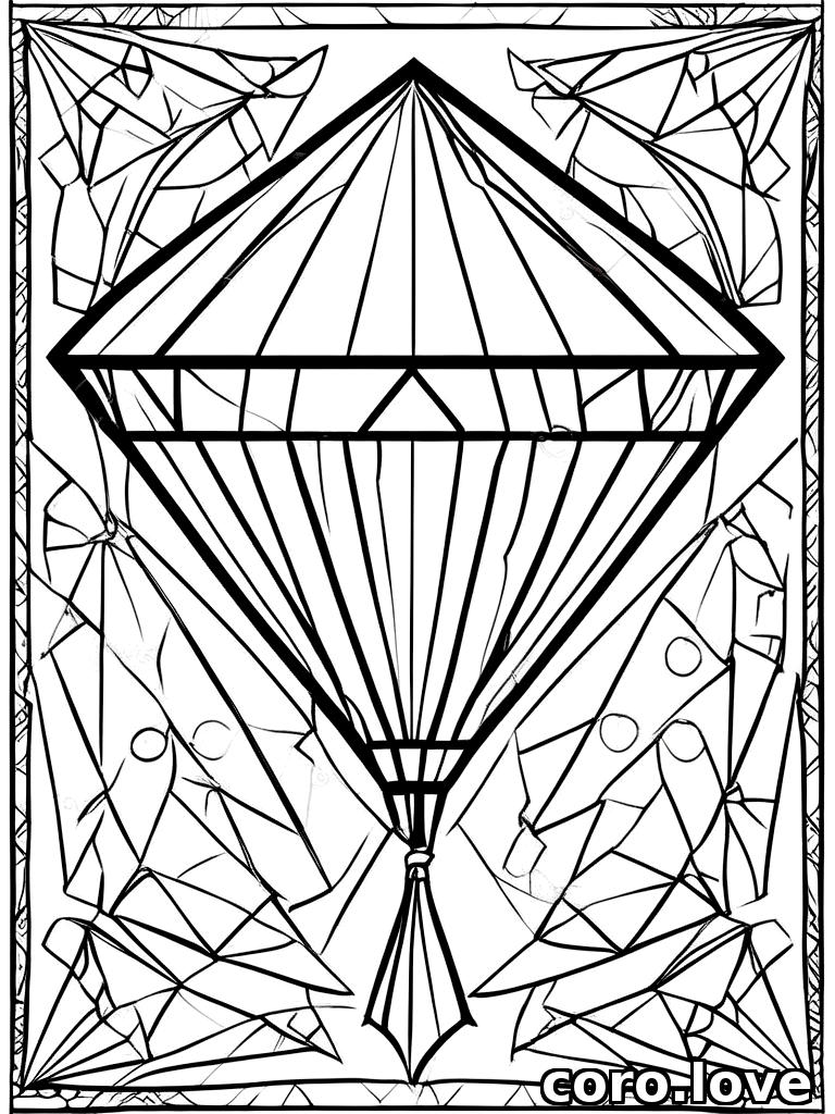 kite coloring page - Kite