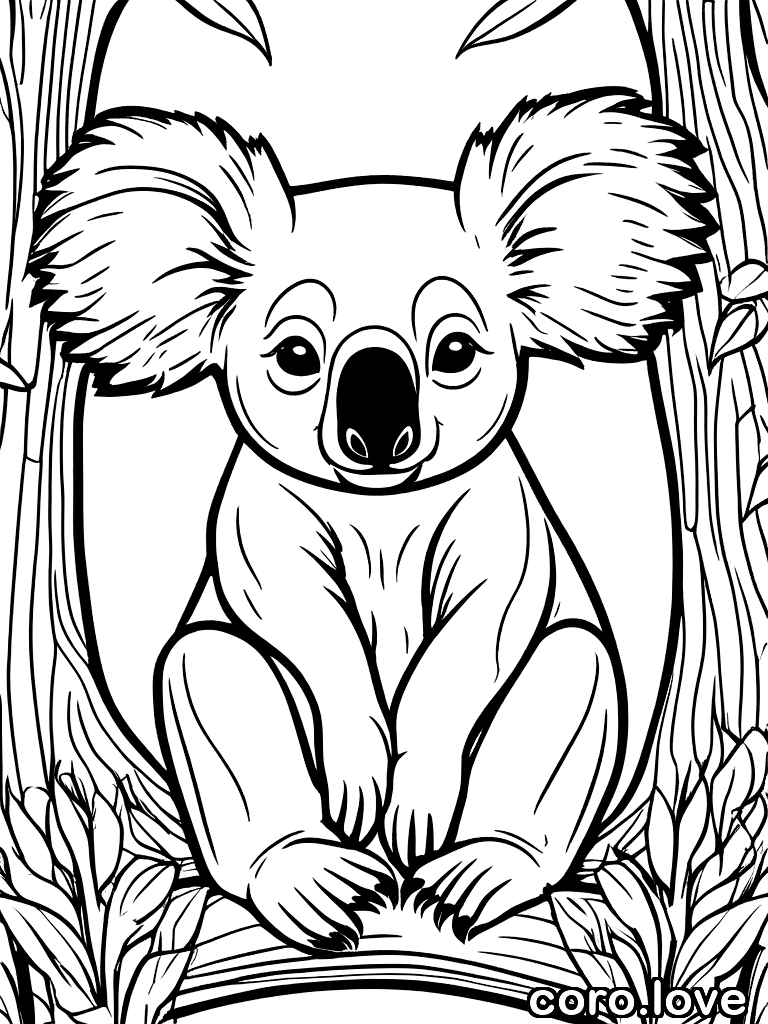 koala coloring page - Koala