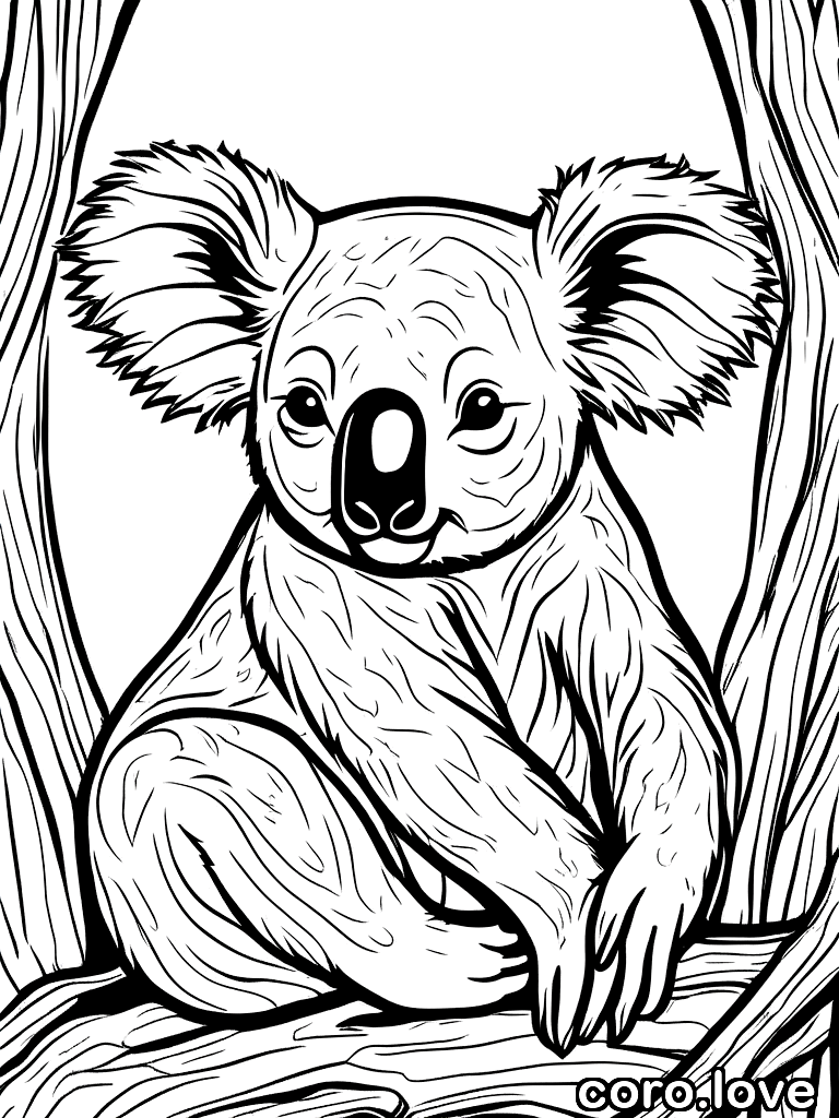 koala coloring page - Koala