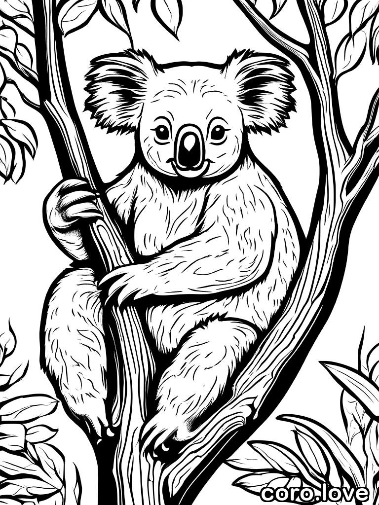 koala coloring page - Koala
