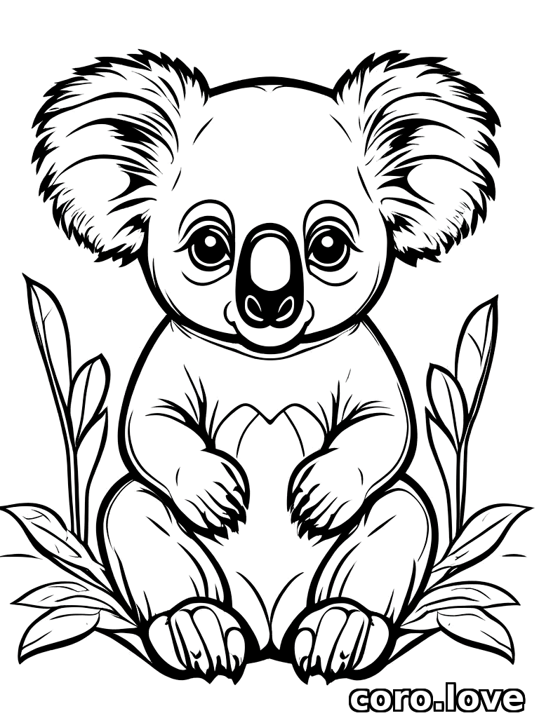 koala coloring page - Baby Koala