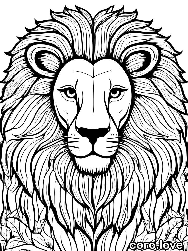 lion coloring page - Lion