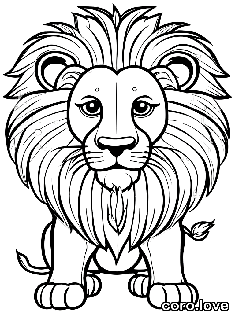 lion coloring page - Lion