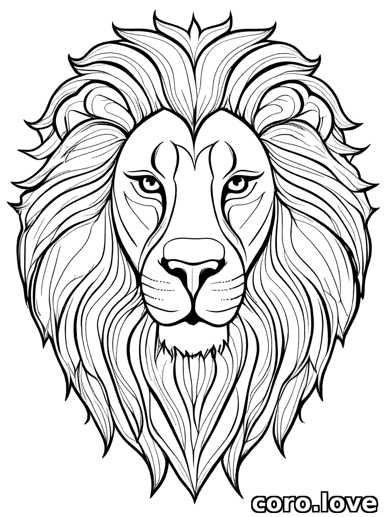 lion coloring page - Lion
