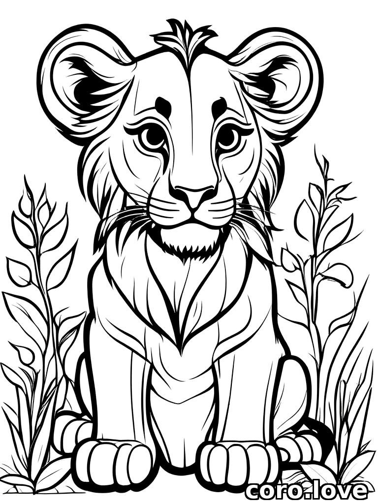 lion coloring page - Lion