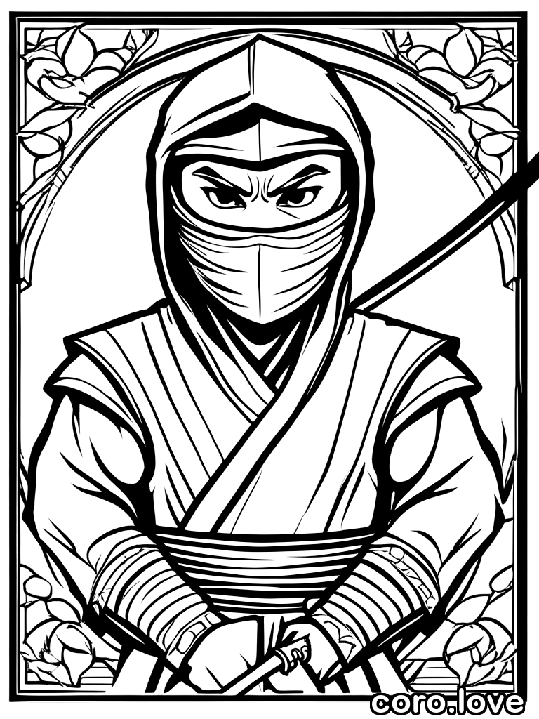 ninja coloring page - Ninja