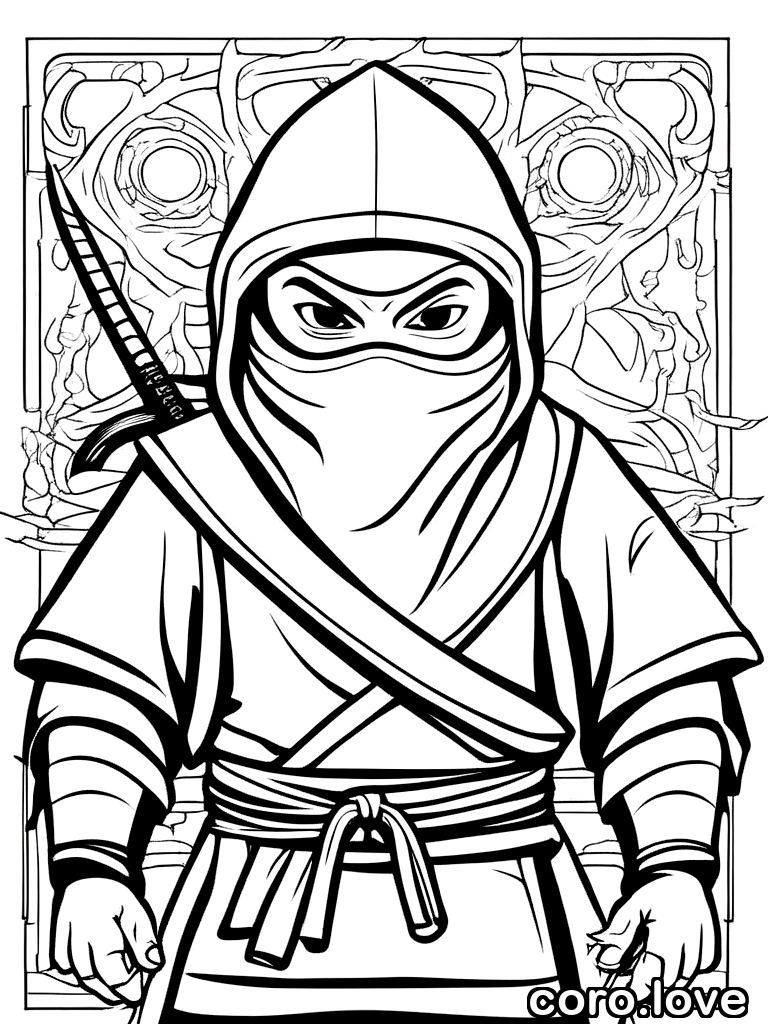 ninja coloring page - Ninja