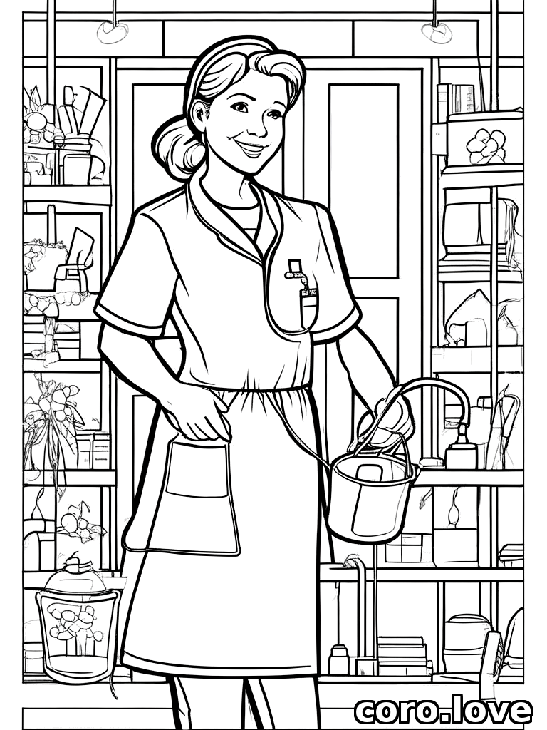 nurse coloring page - Nurse