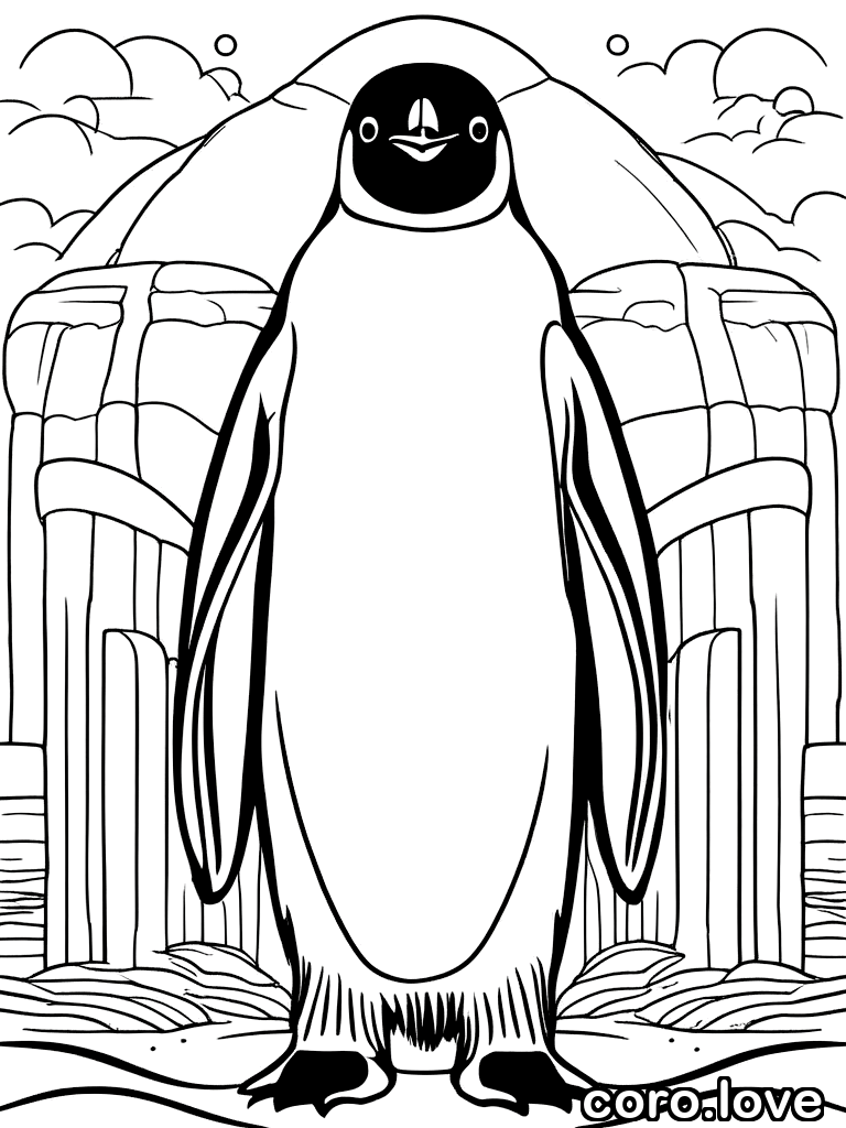 penguin coloring page - Penguin