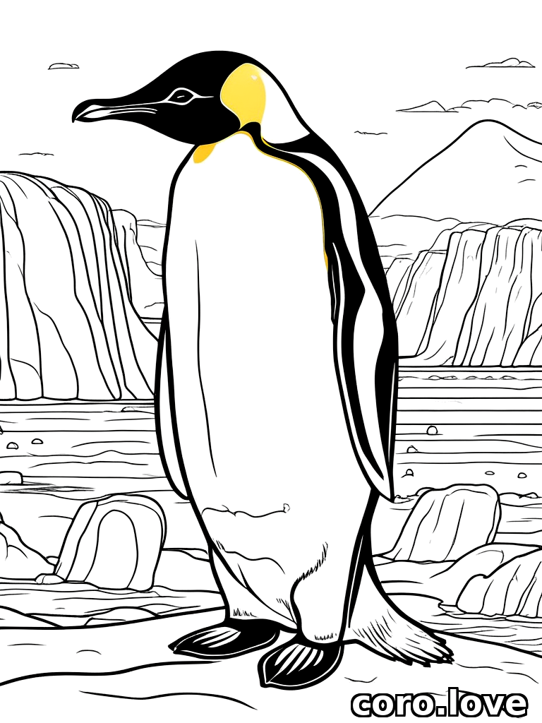 penguin coloring page - Penguin