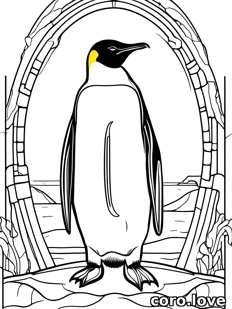 penguin coloring page - Penguin