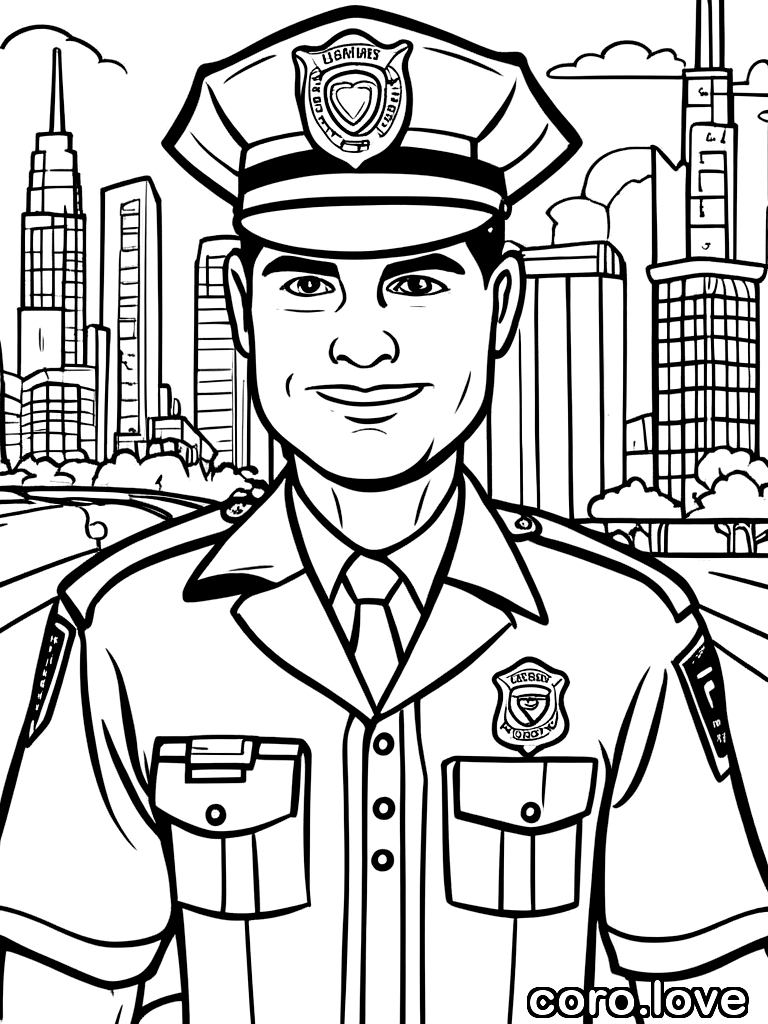 police_officer coloring page - Police Officer