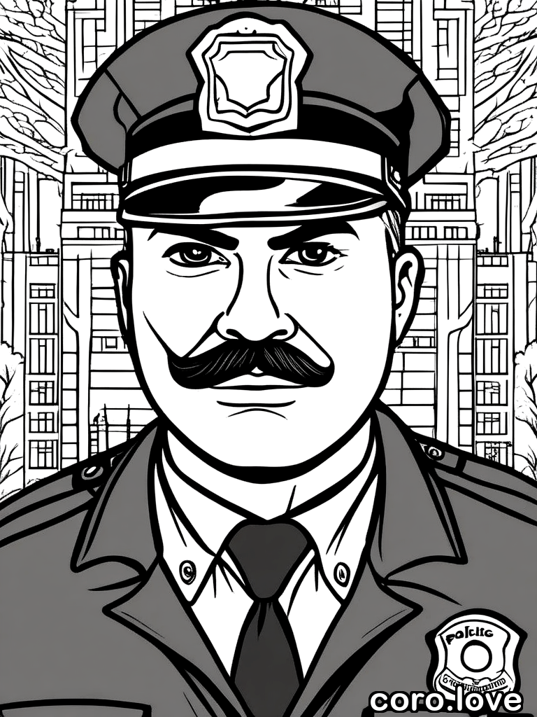 police_officer coloring page - Police Officer