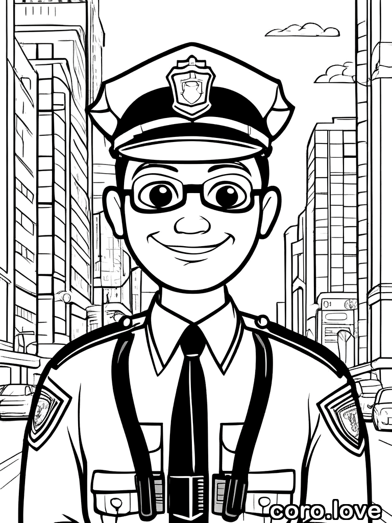 police_officer coloring page - Police Officer
