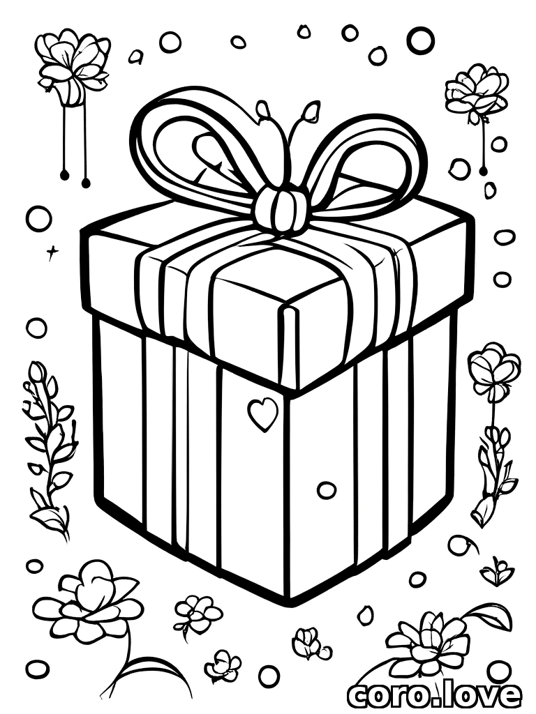 present coloring page - Present