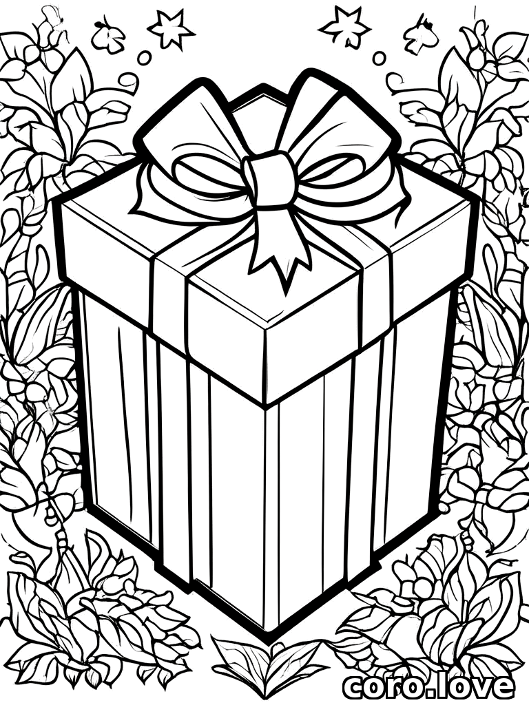 present coloring page - Present