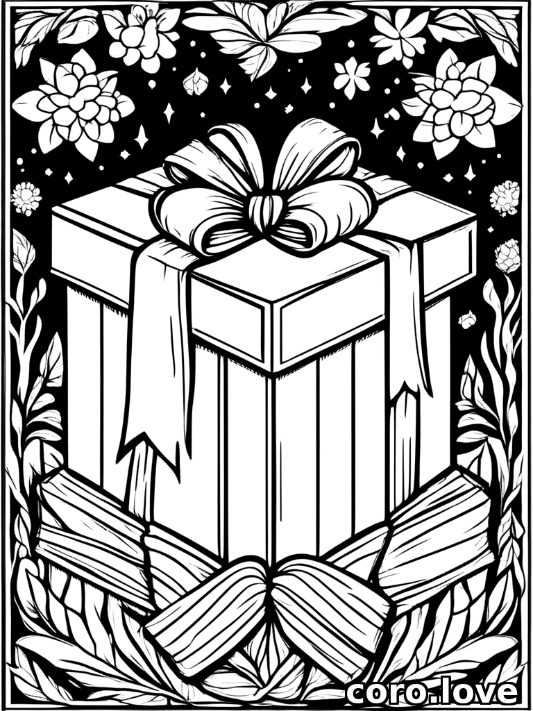 present coloring page - Present