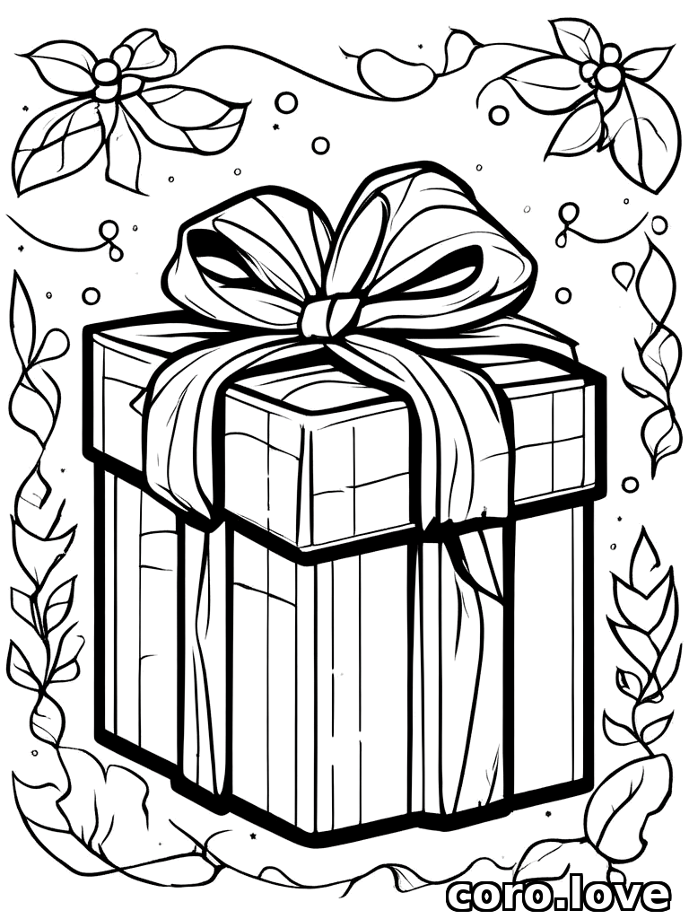 present coloring page - Present