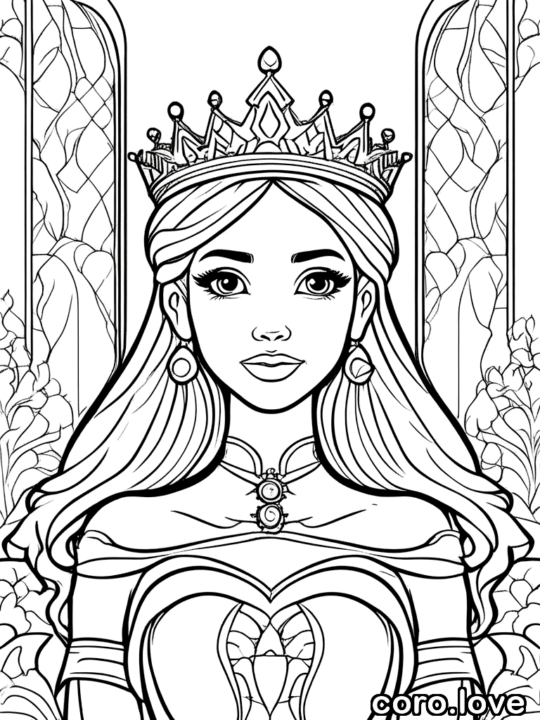 princess coloring page - Princess