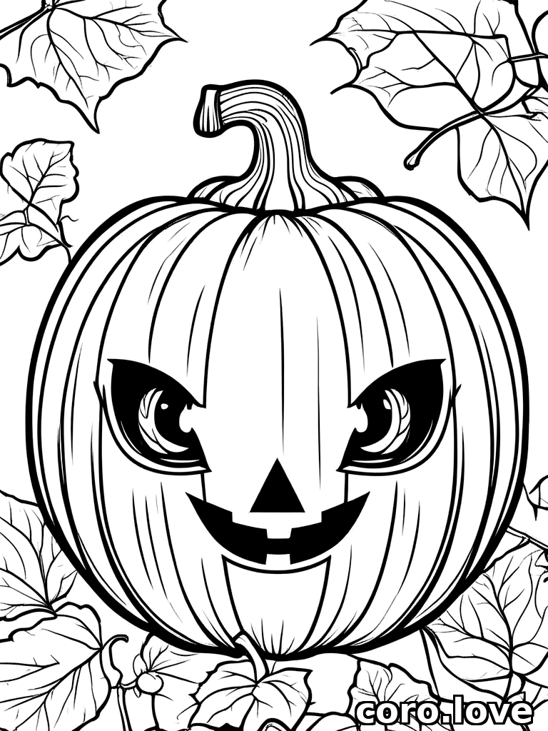 pumpkin coloring page - Cute Pumpkin