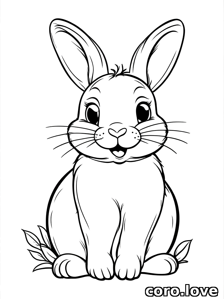 Free Rabbit coloring page for printing