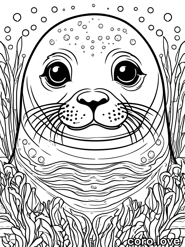 seal coloring page - Seal