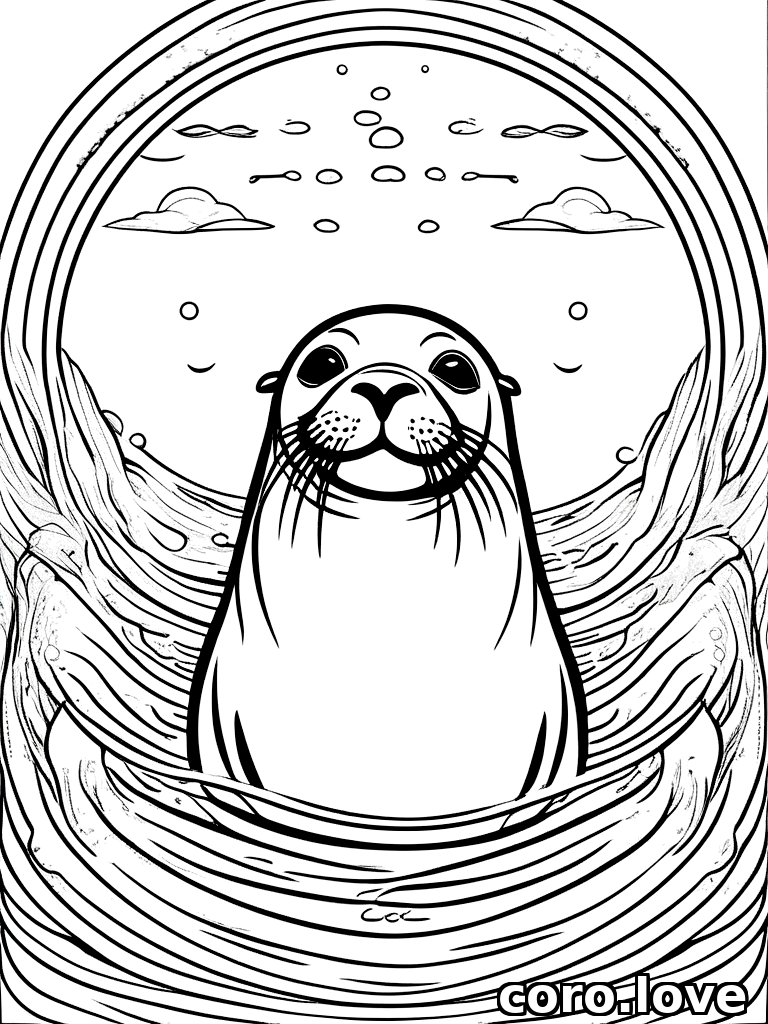 seal coloring page - Seal