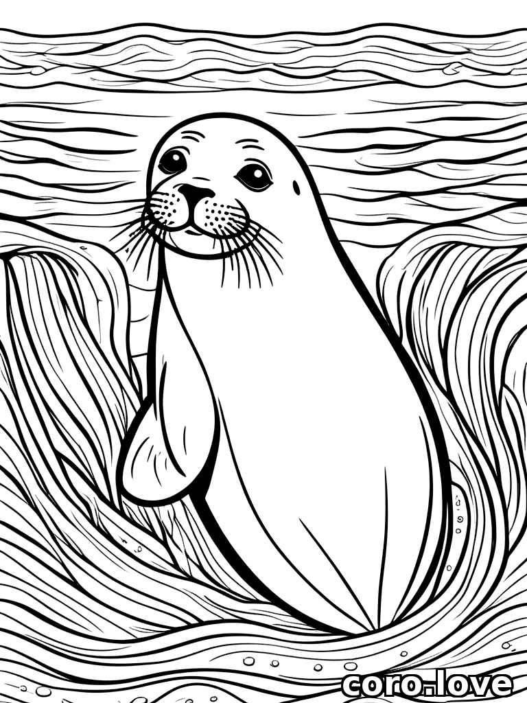 seal coloring page - Seal