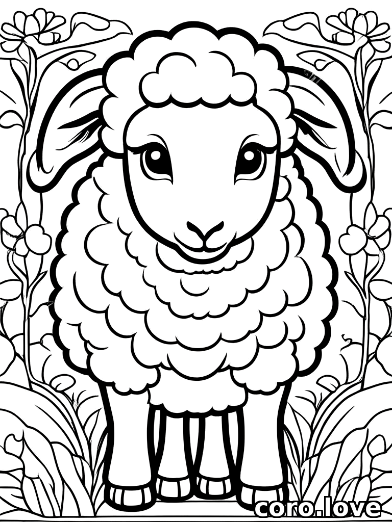 Sheep coloring page - Baby Sheep