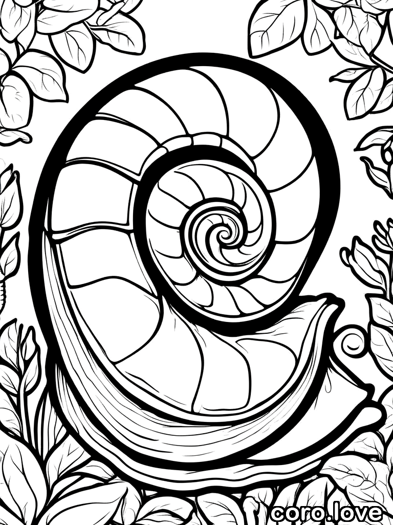 snail coloring page - Snail