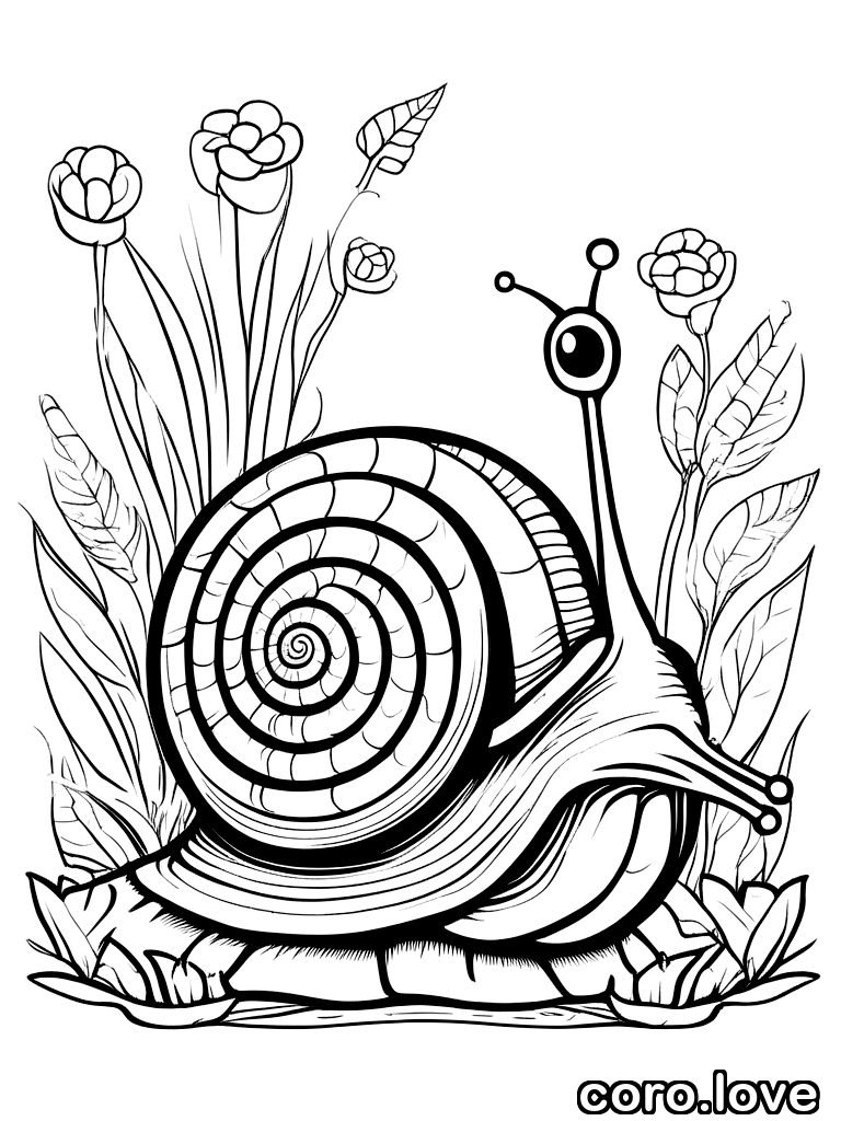 snail coloring page - Snail