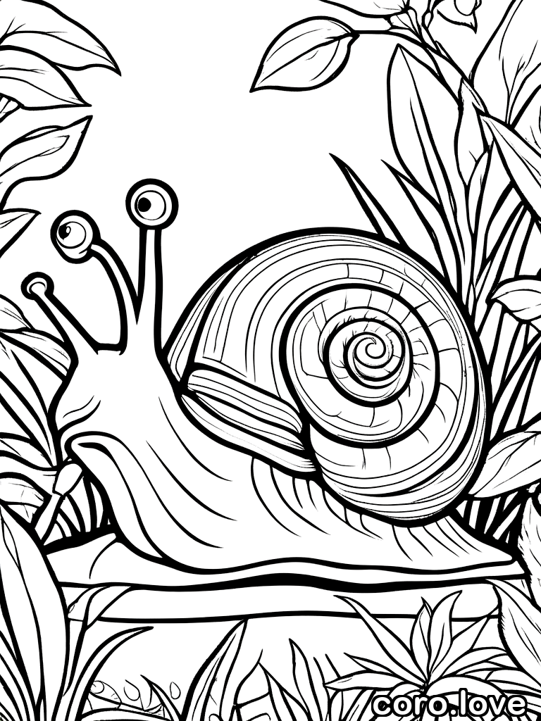 snail coloring page - Snail
