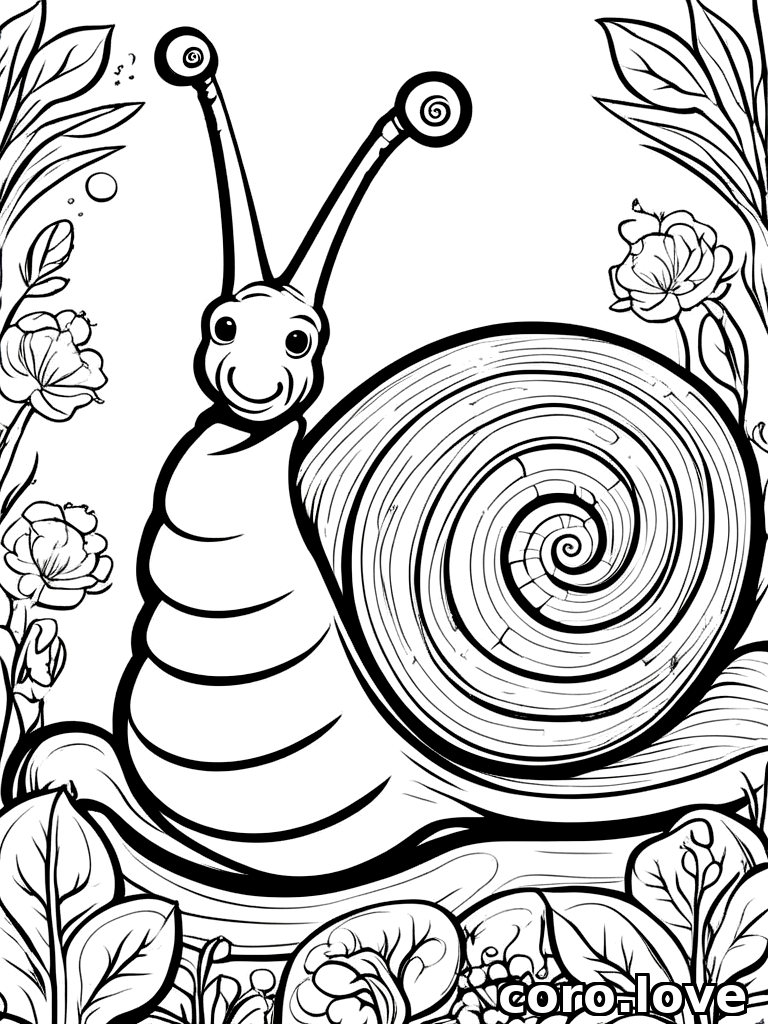 Snail coloring page - Snail