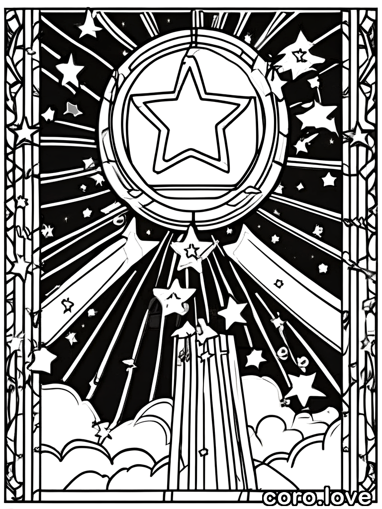 star coloring page - Star