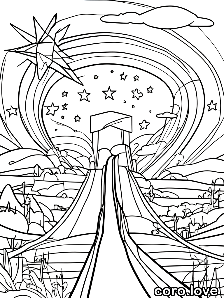 star coloring page - Star