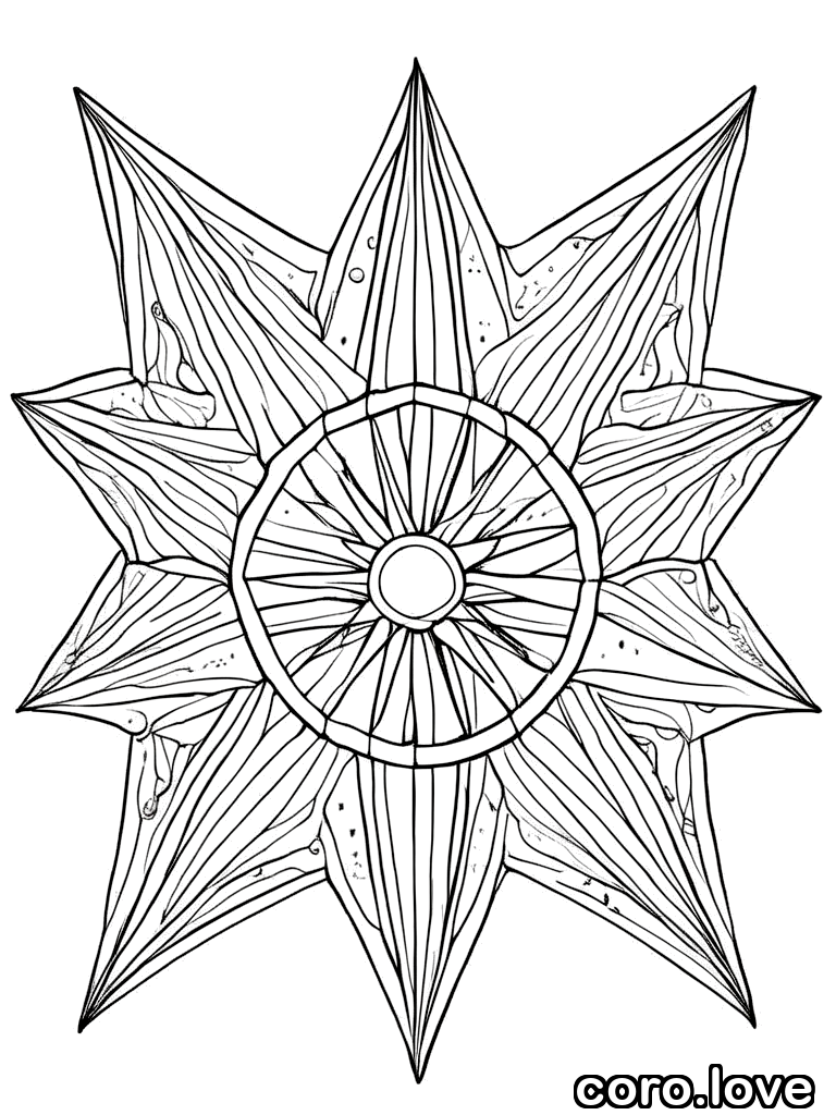 star coloring page - Star