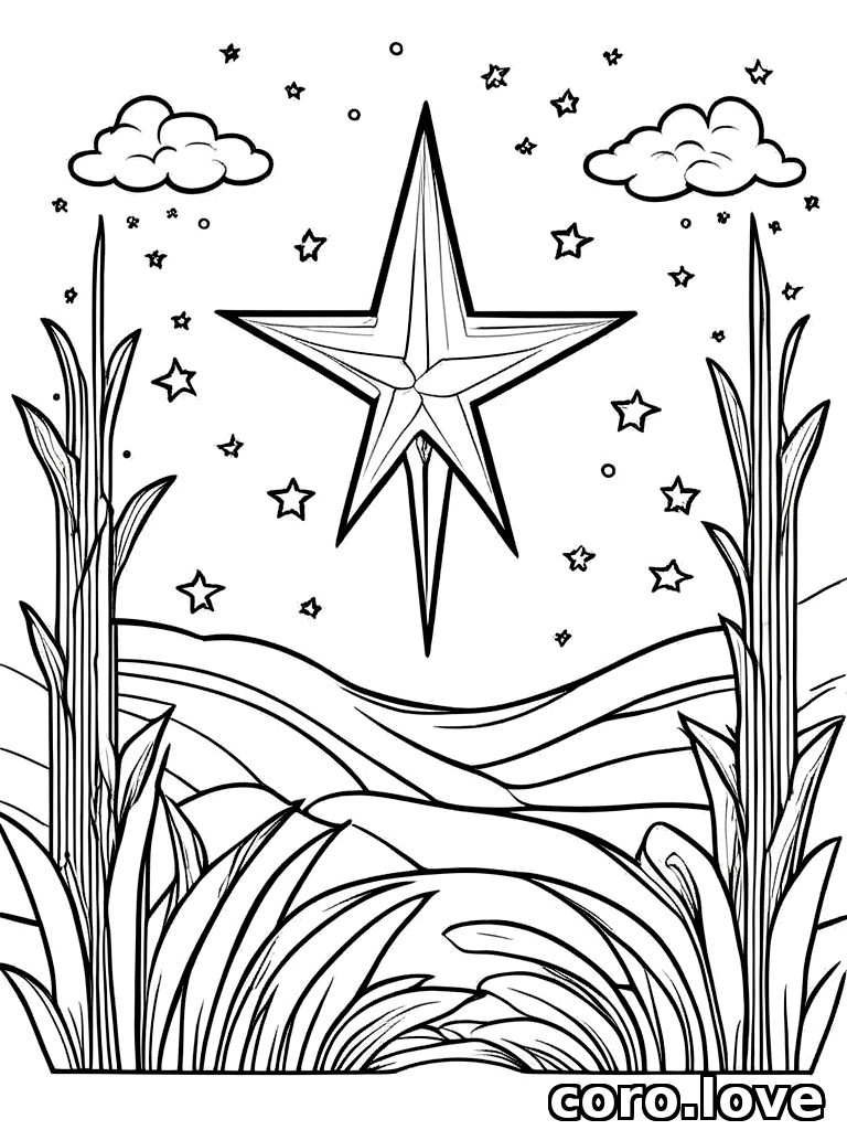 star coloring page - Star