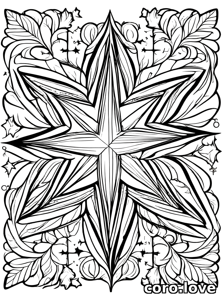 star coloring page - Star