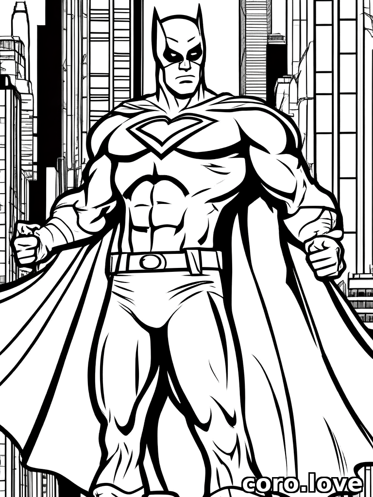 superhero coloring page - Superhero