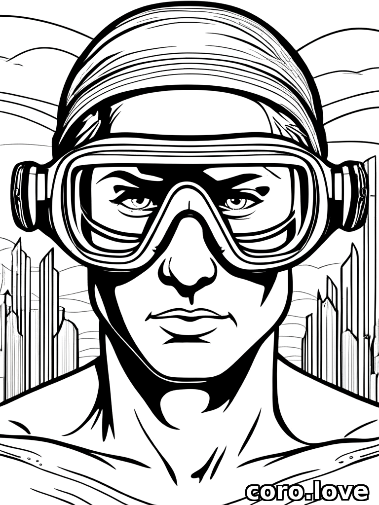 swimmer coloring page - Swimmer