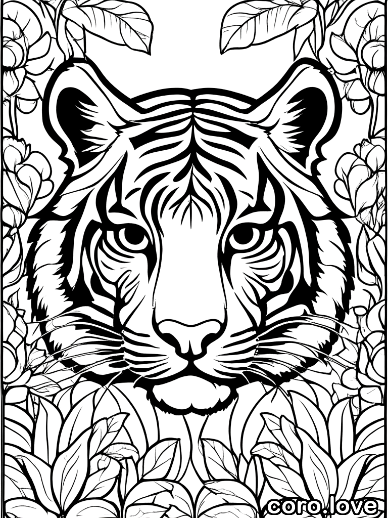 tiger coloring page - Tiger