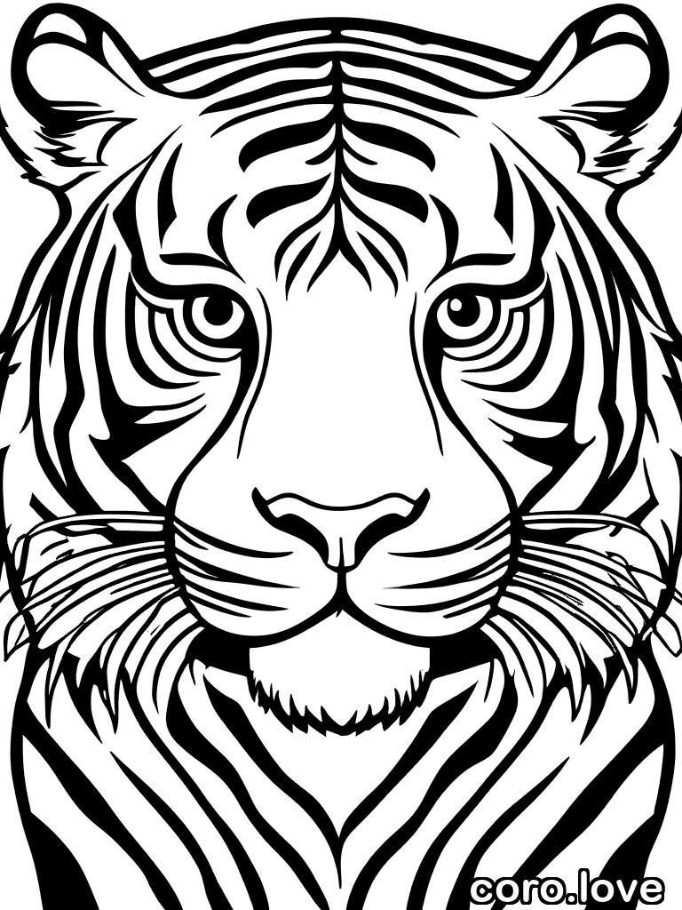 tiger coloring page - Tiger